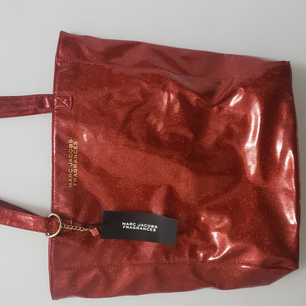 Marc Jacobs Fragrance Medium Tote Bag red glittery NWT​